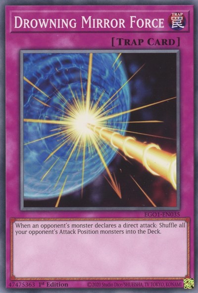Drowning Mirror Force (EGO1-EN035) [Egyptian God Deck: Obelisk the Tormentor]
