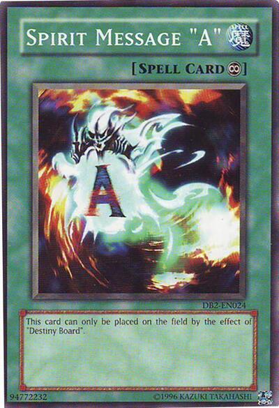 Spirit Message "A" (DB2-EN024) [Dark Beginning 2]