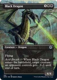 Black Dragon (Borderless) (291) [Adventures in the Forgotten Realms]