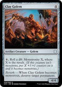 Clay Golem (58) [Commander: Adventures in the Forgotten Realms]