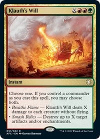 Klauth's Will (51) [Commander: Adventures in the Forgotten Realms]