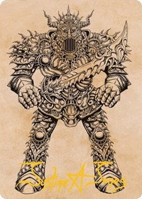 Iron Golem (Showcase) Art Card (Gold-Stamped Signature) (80) [Art Series: Adventures in the Forgotten Realms]