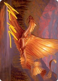 Adult Gold Dragon Art Card (Gold-Stamped Signature) (58) [Art Series: Adventures in the Forgotten Realms]