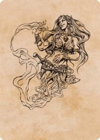 Djinni Windseer (Showcase) Art Card (74) [Art Series: Adventures in the Forgotten Realms]