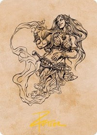 Djinni Windseer (Showcase) Art Card (Gold-Stamped Signature) (74) [Art Series: Adventures in the Forgotten Realms]