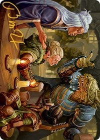 You Meet in a Tavern Art Card (Gold-Stamped Signature) (49) [Art Series: Adventures in the Forgotten Realms]