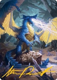 Blue Dragon Art Card (Gold-Stamped Signature) (73) [Art Series: Adventures in the Forgotten Realms]