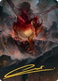 Red Dragon Art Card (Gold-Stamped Signature) (81) [Art Series: Adventures in the Forgotten Realms]