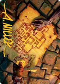 Dungeon Map Art Card (Gold-Stamped Signature) (57) [Art Series: Adventures in the Forgotten Realms]