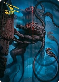 Displacer Beast Art Card (Gold-Stamped Signature) (8) [Art Series: Adventures in the Forgotten Realms]