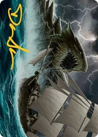 Dragon Turtle Art Card (Gold-Stamped Signature) (10) [Art Series: Adventures in the Forgotten Realms]
