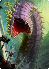 Purple Worm Art Card (Gold-Stamped Signature) (3) [Art Series: Adventures in the Forgotten Realms]
