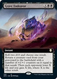 Grave Endeavor (Extended Art) (293) [Commander: Adventures in the Forgotten Realms]