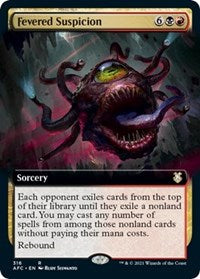 Fevered Suspicion (Extended Art) (316) [Commander: Adventures in the Forgotten Realms]
