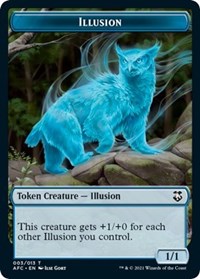 Illusion // Zombie Double-Sided Token (3 // 9) [Commander: Adventures in the Forgotten Realms]