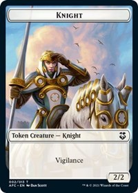 Knight // Saproling Double-Sided Token (2 // 8) [Commander: Adventures in the Forgotten Realms]