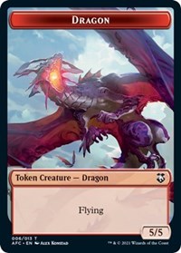 Dragon // Dragon Spirit Double-Sided Token (6 // 9) [Commander: Adventures in the Forgotten Realms]
