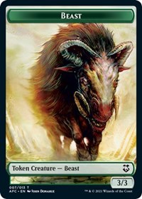 Beast // Dragon Spirit Double-Sided Token (7 // 9) [Commander: Adventures in the Forgotten Realms]