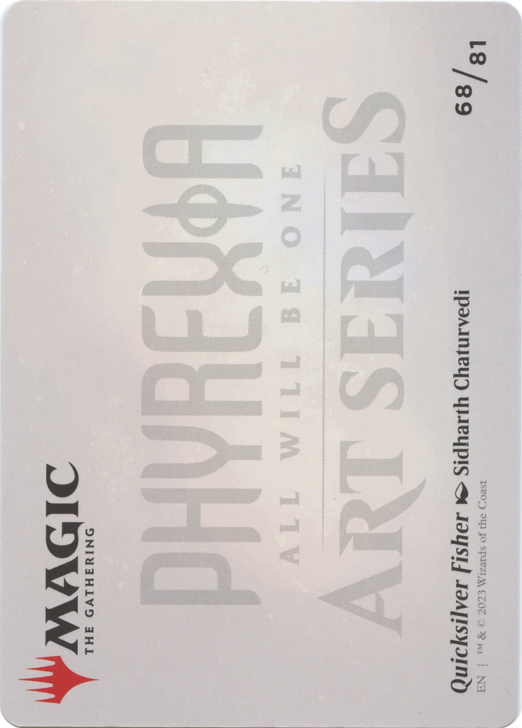 Quicksilver Fisher // Quicksilver Fisher (AONE-068) - Phyrexia: All Will Be One Art Series (Borderless) Foil