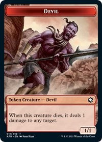 Devil // Emblem - Mordenkainen Double-Sided Token (11 // 18) [Adventures in the Forgotten Realms]