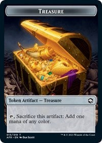Treasure // Icingdeath, Frost Tongue Double-Sided Token (15 // 2) [Adventures in the Forgotten Realms]