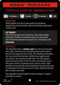 Magic Minigame: Totally Lost in Translation (2) [Adventures in the Forgotten Realms]