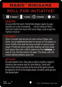 Magic Minigame: Roll for Initiative! (5) [Adventures in the Forgotten Realms]