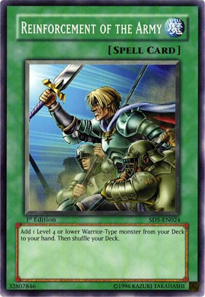 Reinforcement of the Army (SD5-EN024) [Structure Deck: Warrior's Triumph]