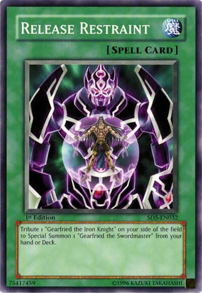 Release Restraint (SD5-EN032) [Structure Deck: Warrior's Triumph]
