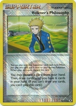 Volkner's Philosophy 098/111  - Reverse Holofoil League & Championship Cards - Promo