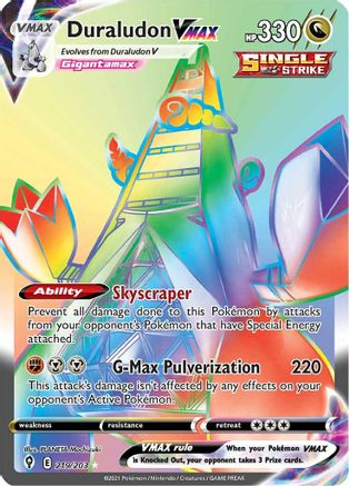 Duraludon VMAX (Secret) 219/203  - Holofoil SWSH07 Evolving Skies - Secret Rare