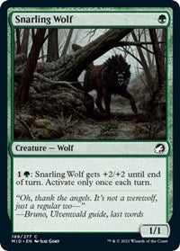 Snarling Wolf (199) [Innistrad: Midnight Hunt]