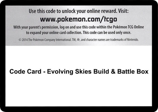 Code Card - Evolving Skies Build & Battle Box [SWSH07: Evolving Skies]