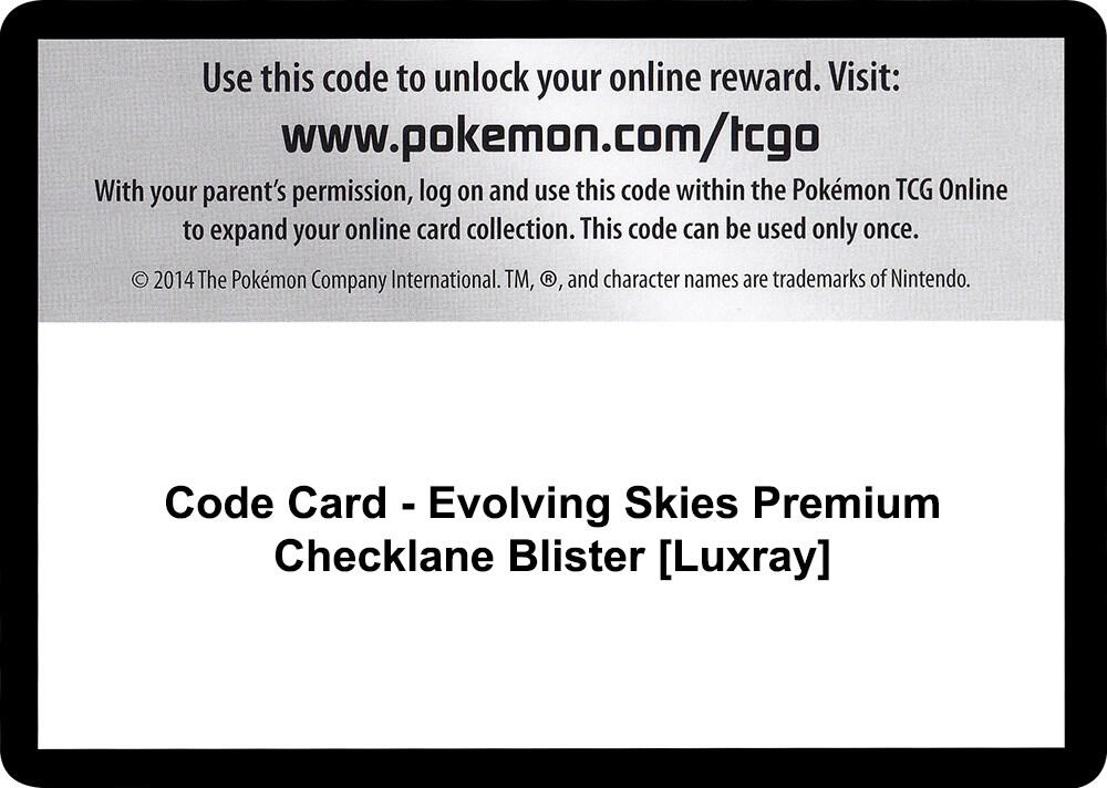 Code Card - Evolving Skies Premium Checklane Blister [Luxray] [SWSH07: Evolving Skies]