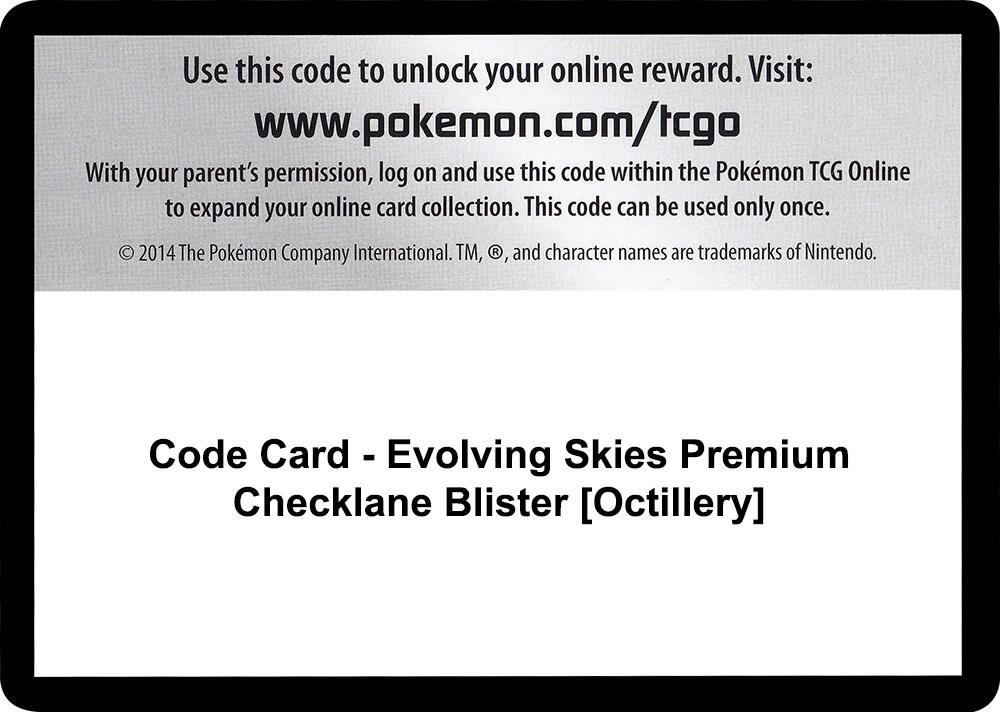 Code Card - Evolving Skies Premium Checklane Blister [Octillery] [SWSH07: Evolving Skies]