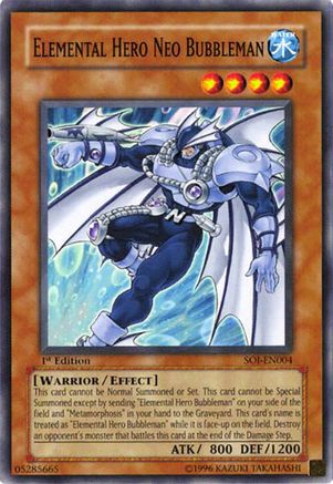 Elemental Hero Neo Bubbleman (SOI-EN004) - Shadow of Infinity 1st Edition
