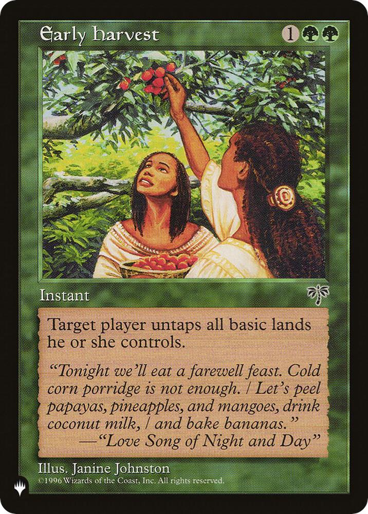 Early Harvest [The List Reprints]