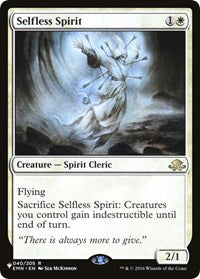 Selfless Spirit (040/205) [The List Reprints]