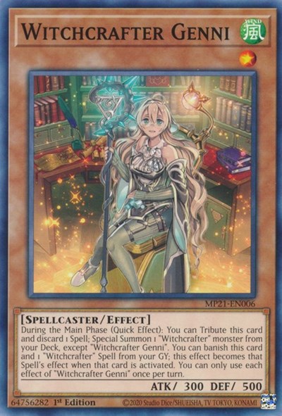 Witchcrafter Genni (MP21-EN006) [2021 Tin of Ancient Battles]