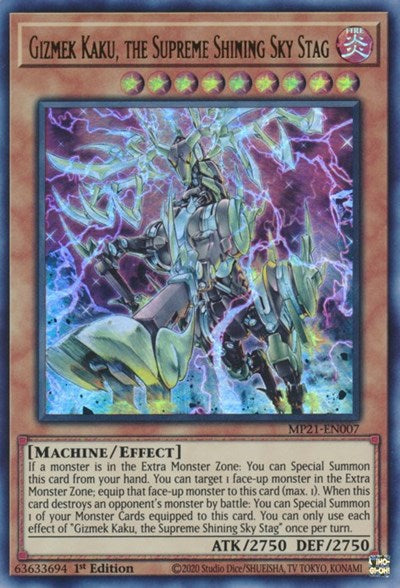 Gizmek Kaku, the Supreme Shining Sky Stag (MP21-EN007) [2021 Tin of Ancient Battles]