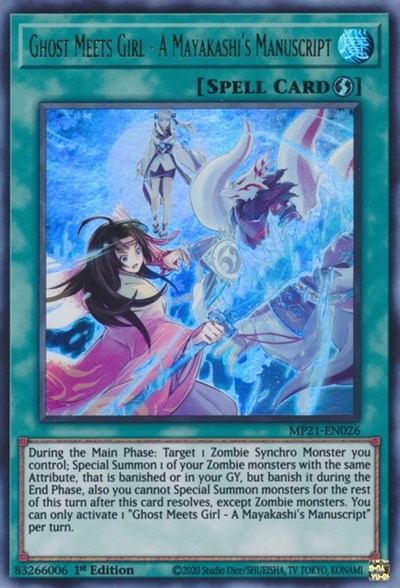 Ghost Meets Girl - A Mayakashi's Manuscript (MP21-EN026) [2021 Tin of Ancient Battles]