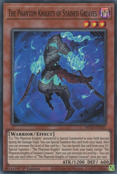 The Phantom Knights of Stained Greaves (MP21-EN167) [2021 Tin of Ancient Battles]