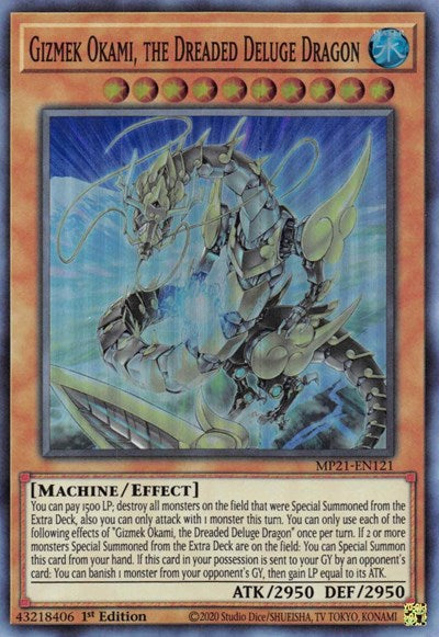 Gizmek Okami, the Dreaded Deluge Dragon (MP21-EN121) [2021 Tin of Ancient Battles]