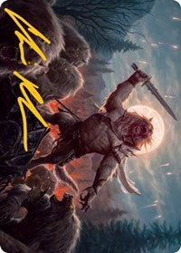 Tovolar, the Midnight Scourge Art Card (06/81) (Gold-Stamped Signature) (6) [Art Series: Innistrad: Midnight Hunt]
