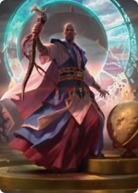 Teferi, Who Slows the Sunset Art Card (10) [Art Series: Innistrad: Midnight Hunt]