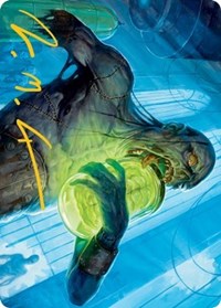 Larder Zombie Art Card (Gold-Stamped Signature) (24) [Art Series: Innistrad: Midnight Hunt]