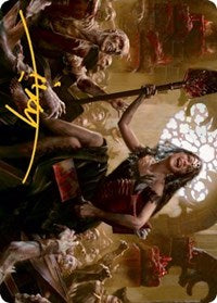Gisa, Glorious Resurrector Art Card (Gold-Stamped Signature) (35) [Art Series: Innistrad: Midnight Hunt]