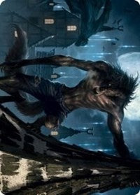 Stalking Predator Art Card (40) [Art Series: Innistrad: Midnight Hunt]