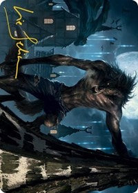 Stalking Predator Art Card (Gold-Stamped Signature) (40) [Art Series: Innistrad: Midnight Hunt]