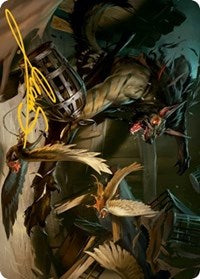 Wing Shredder Art Card (Gold-Stamped Signature) (55) [Art Series: Innistrad: Midnight Hunt]